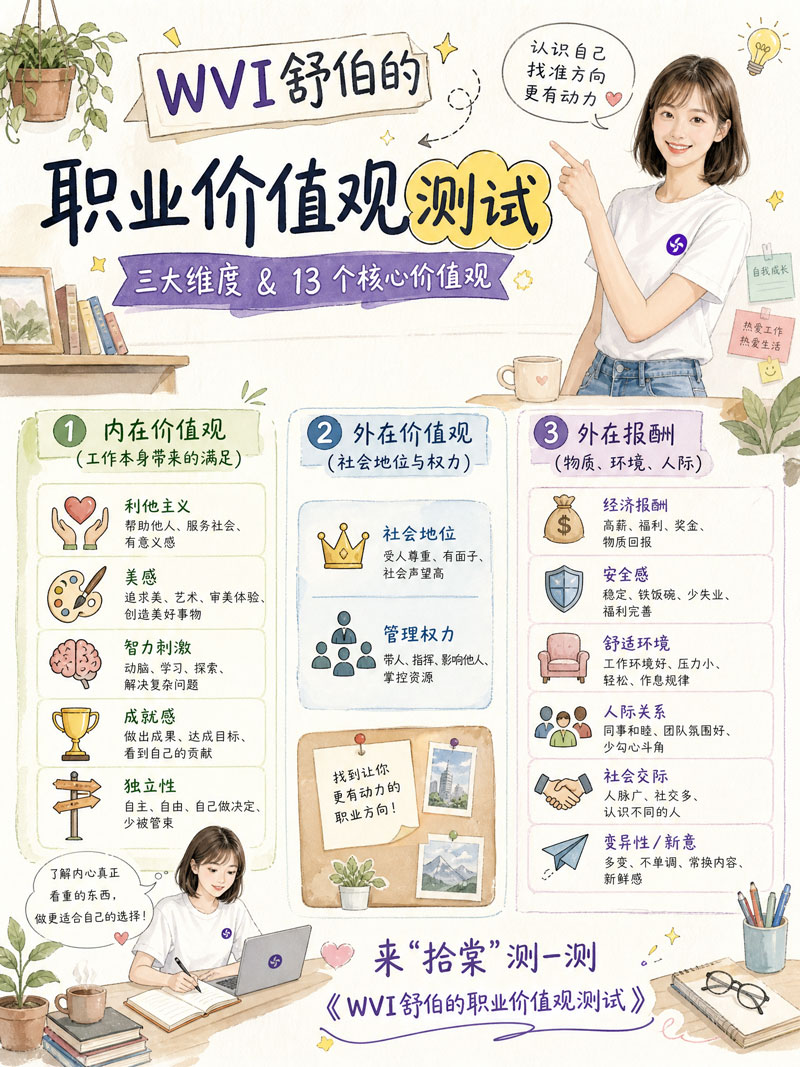 舒伯的职业价值观测试
