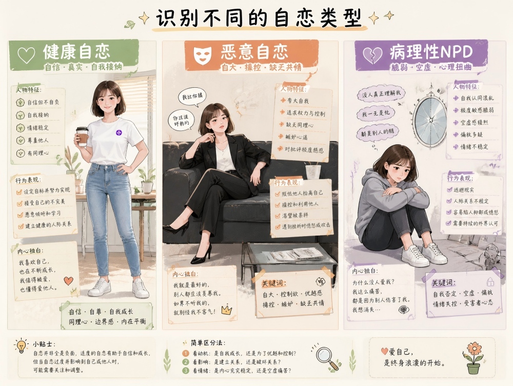 识别三种自恋