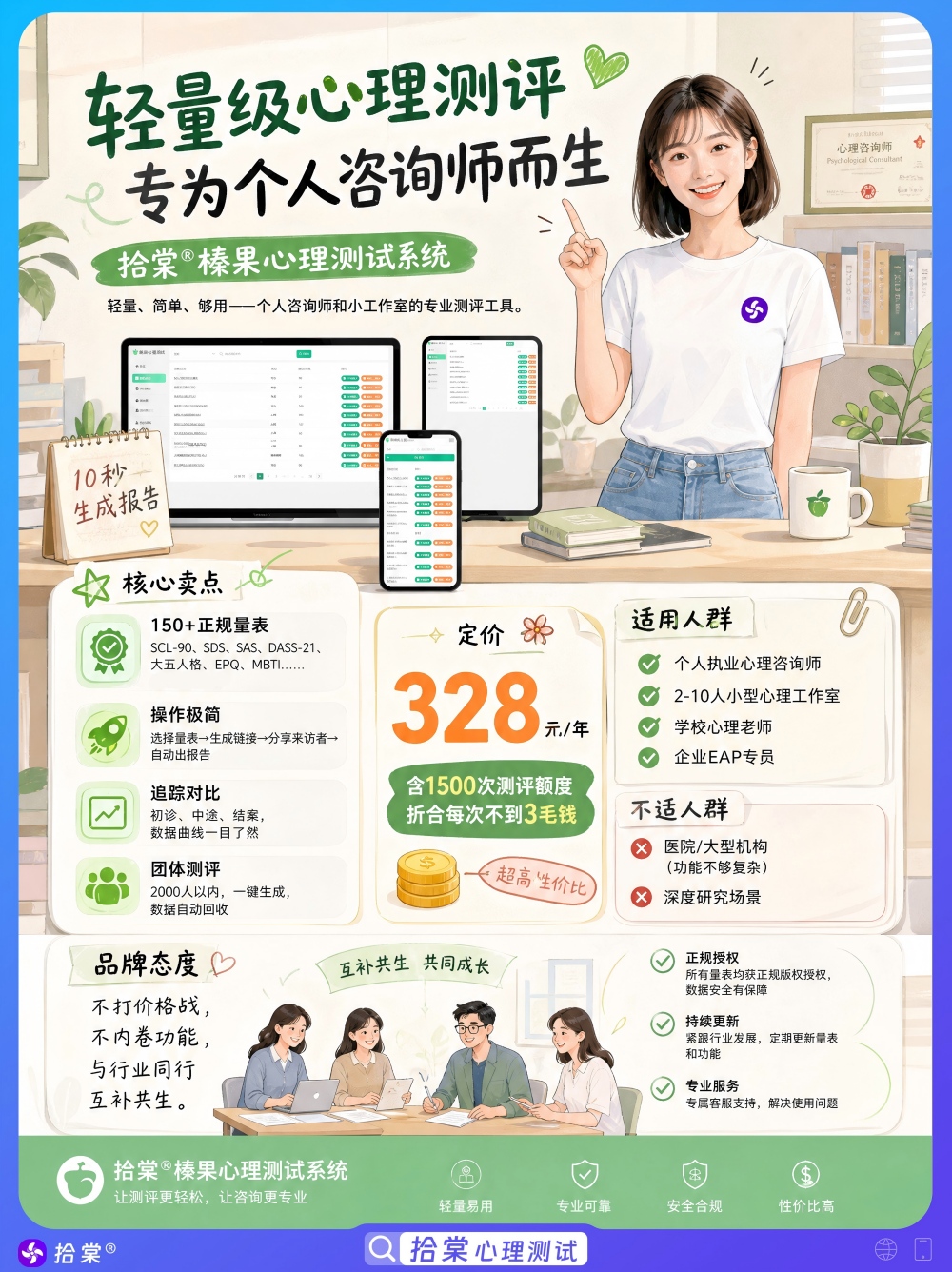 拾棠®榛果心理测试系统