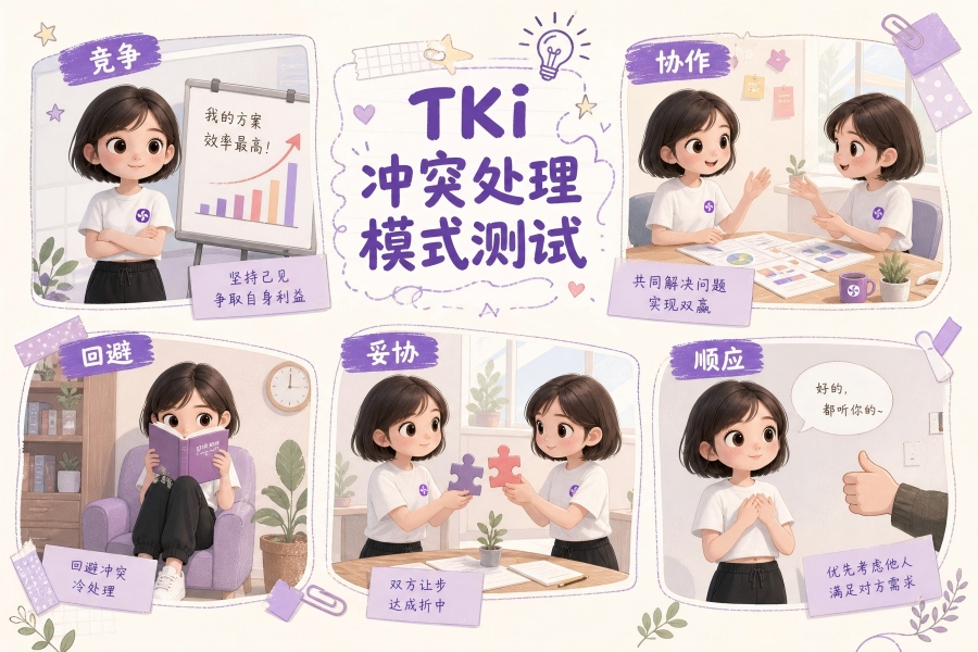 TKI冲突处理模式测试-拾棠心理测试