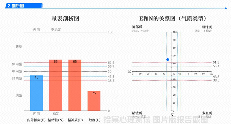 EPQ艾森克人格测试-拾棠心理测试图片版测试报告截图