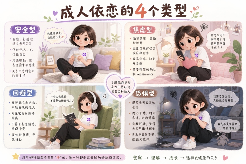成人依恋的4个类型