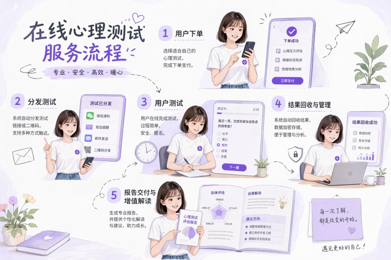 在线测试服务流程